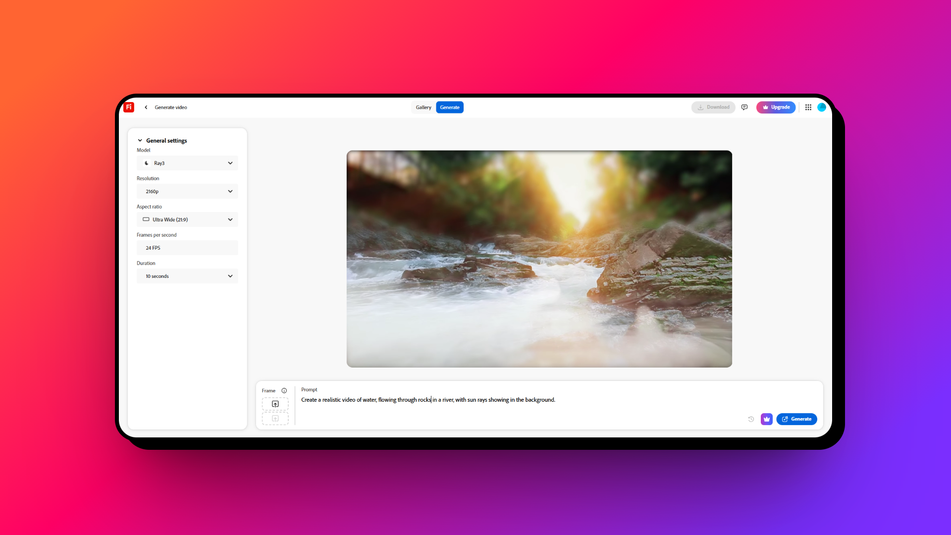 Download your generated video