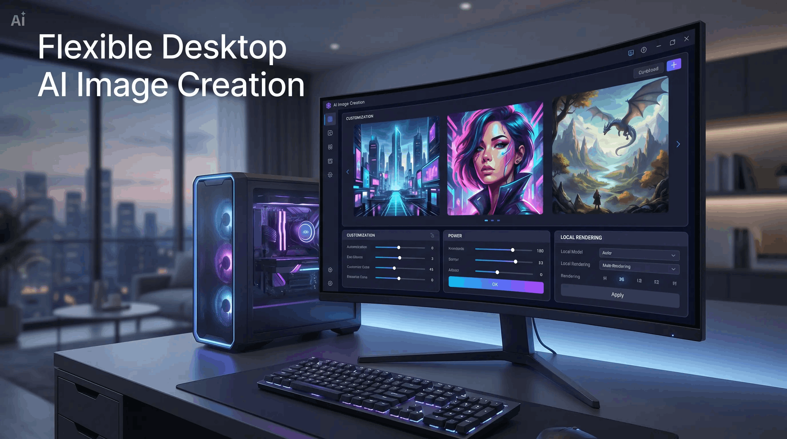 Flexible na Desktop AI Paglikha ng Larawan