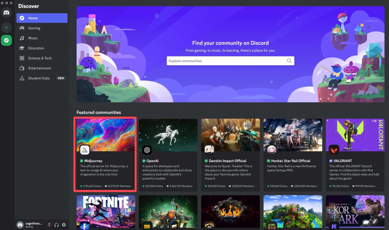 Bir Discord hesabıyla Midjourney topluluğuna katılma