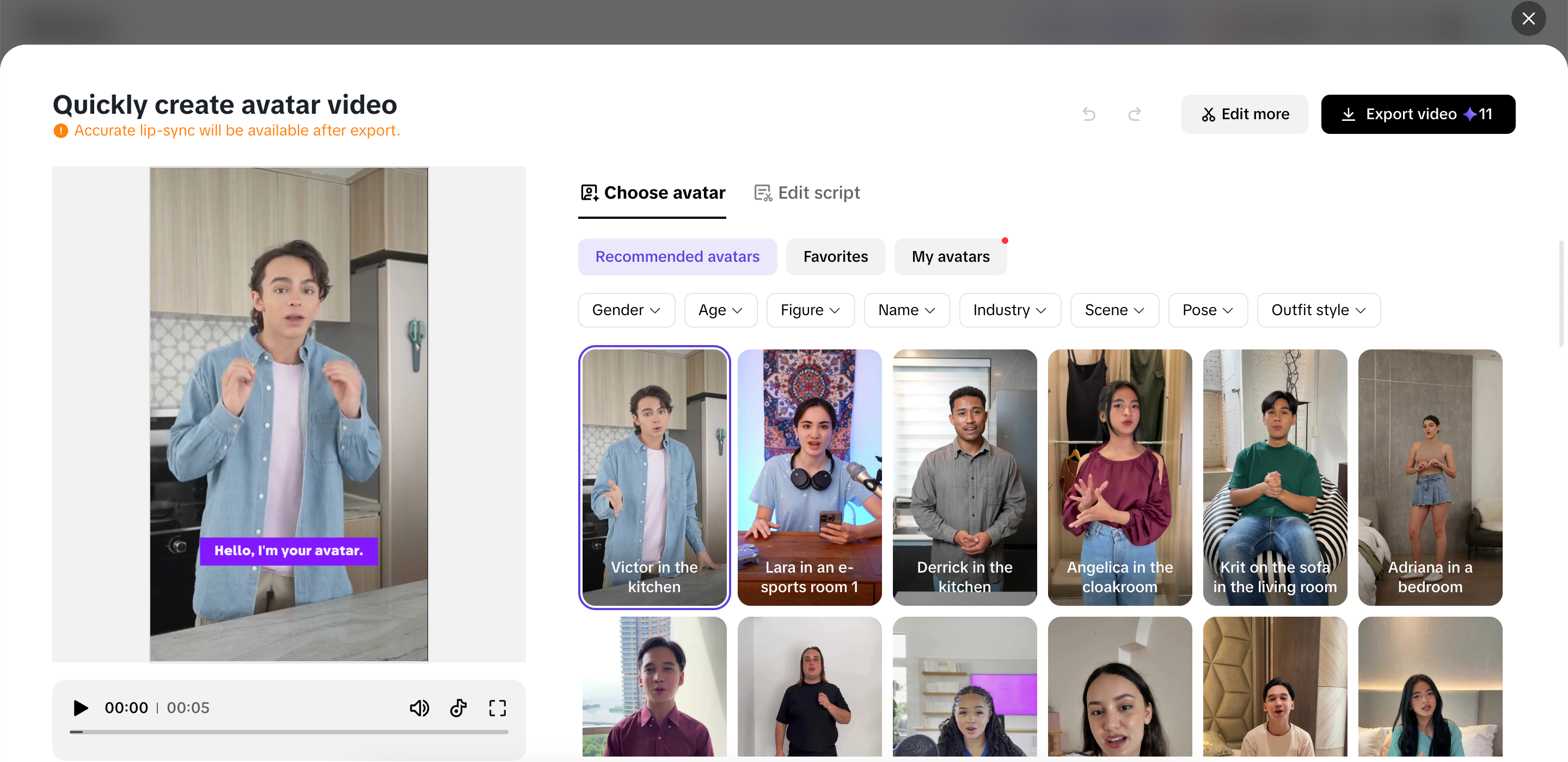 AI avatars in Pippit