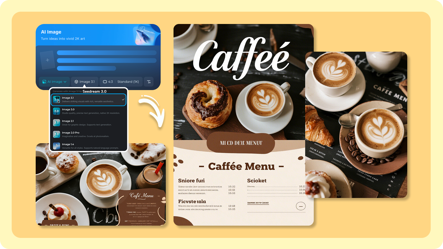 projektowanie menu kawiarni