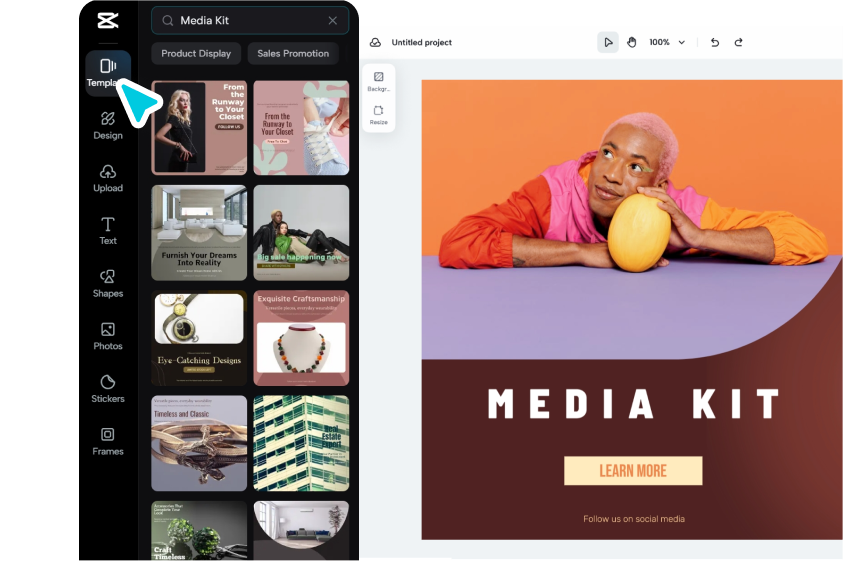 Choose a media kit template