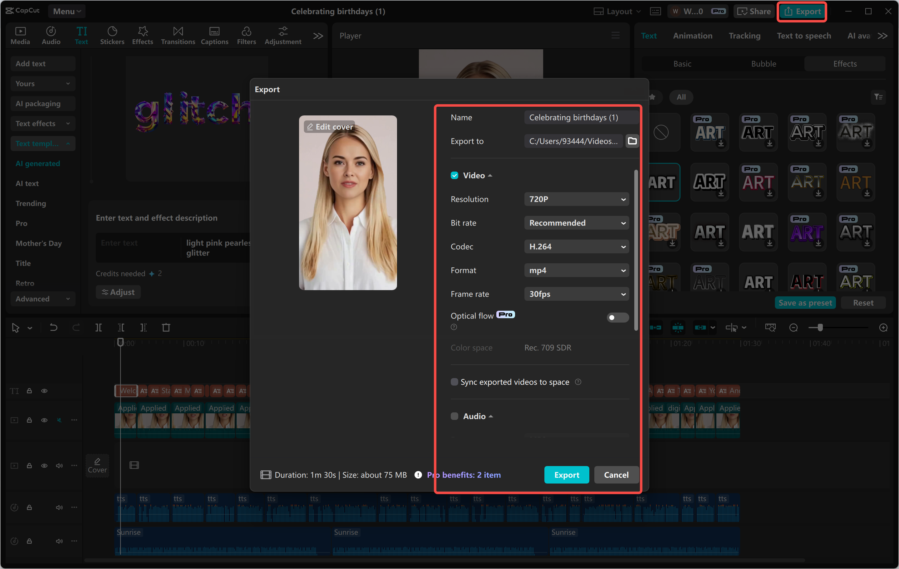Pag-export ng video mula sa CapCut desktop video editor