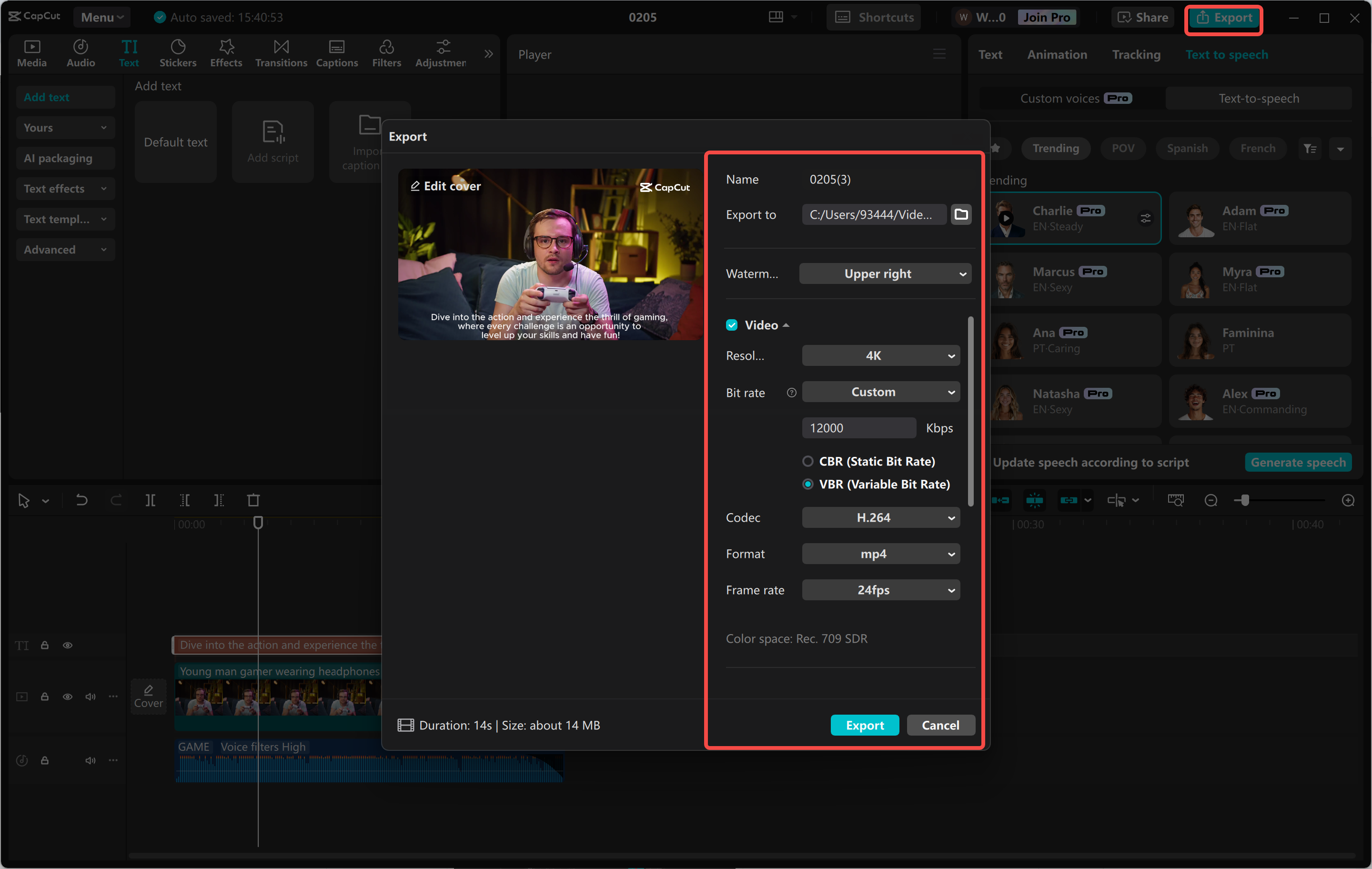 Mengekspor video dari editor video desktop CapCut