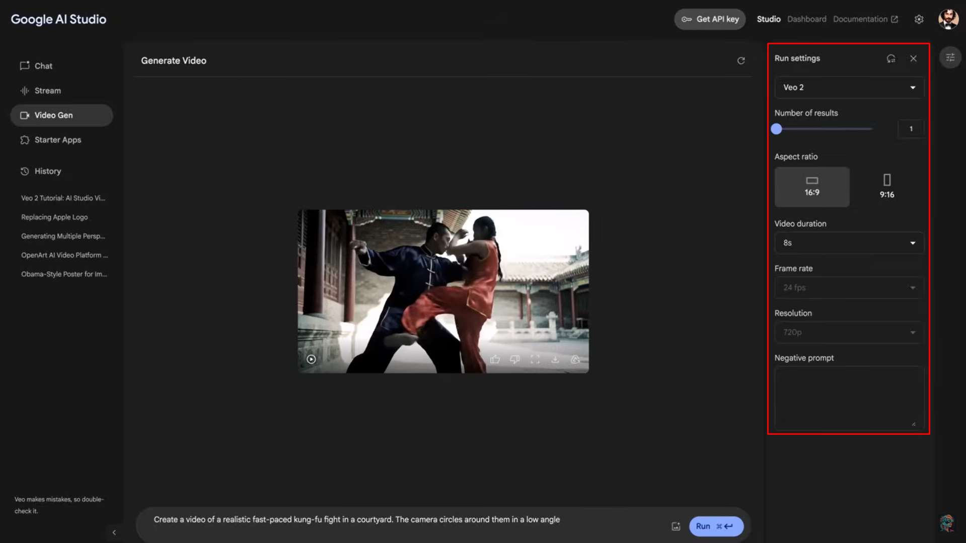 Gerando um vídeo com o Veo 2 no Gemini Advanced