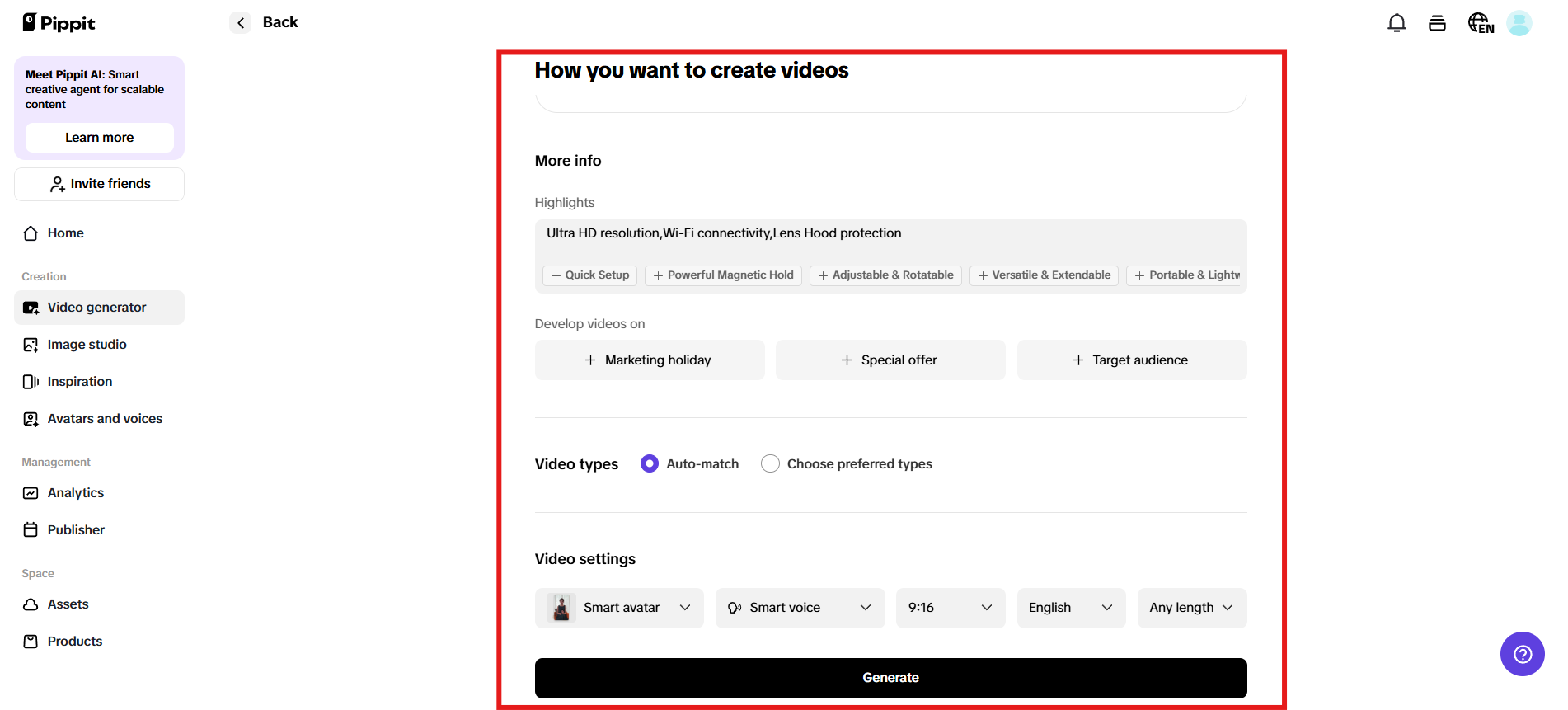 How do you want create videos