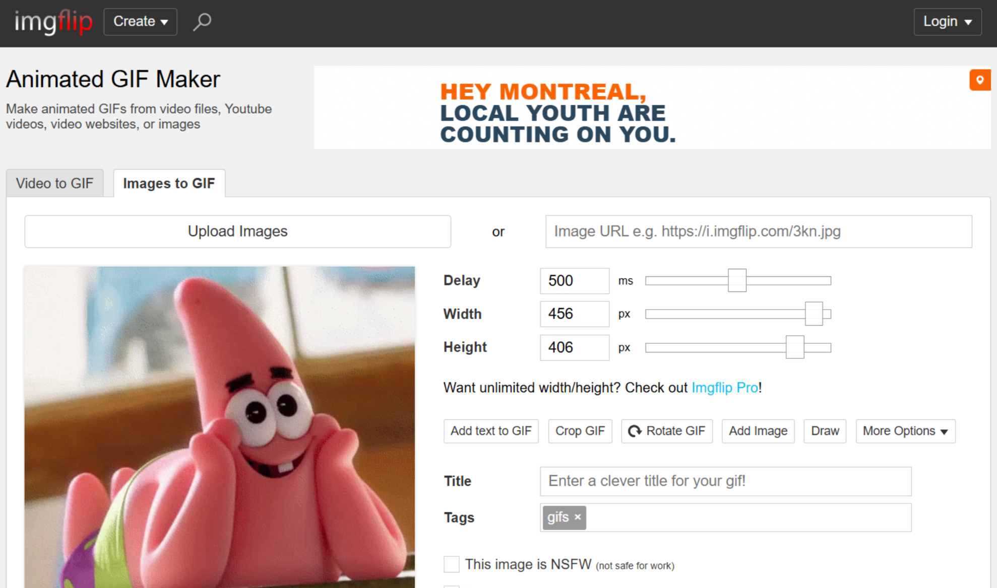 Imgflip: un creador de GIF 3D en línea fácil de usar