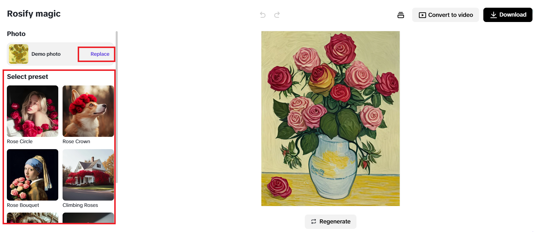 Rosify Magic page