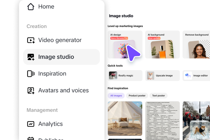 Go to the video generator