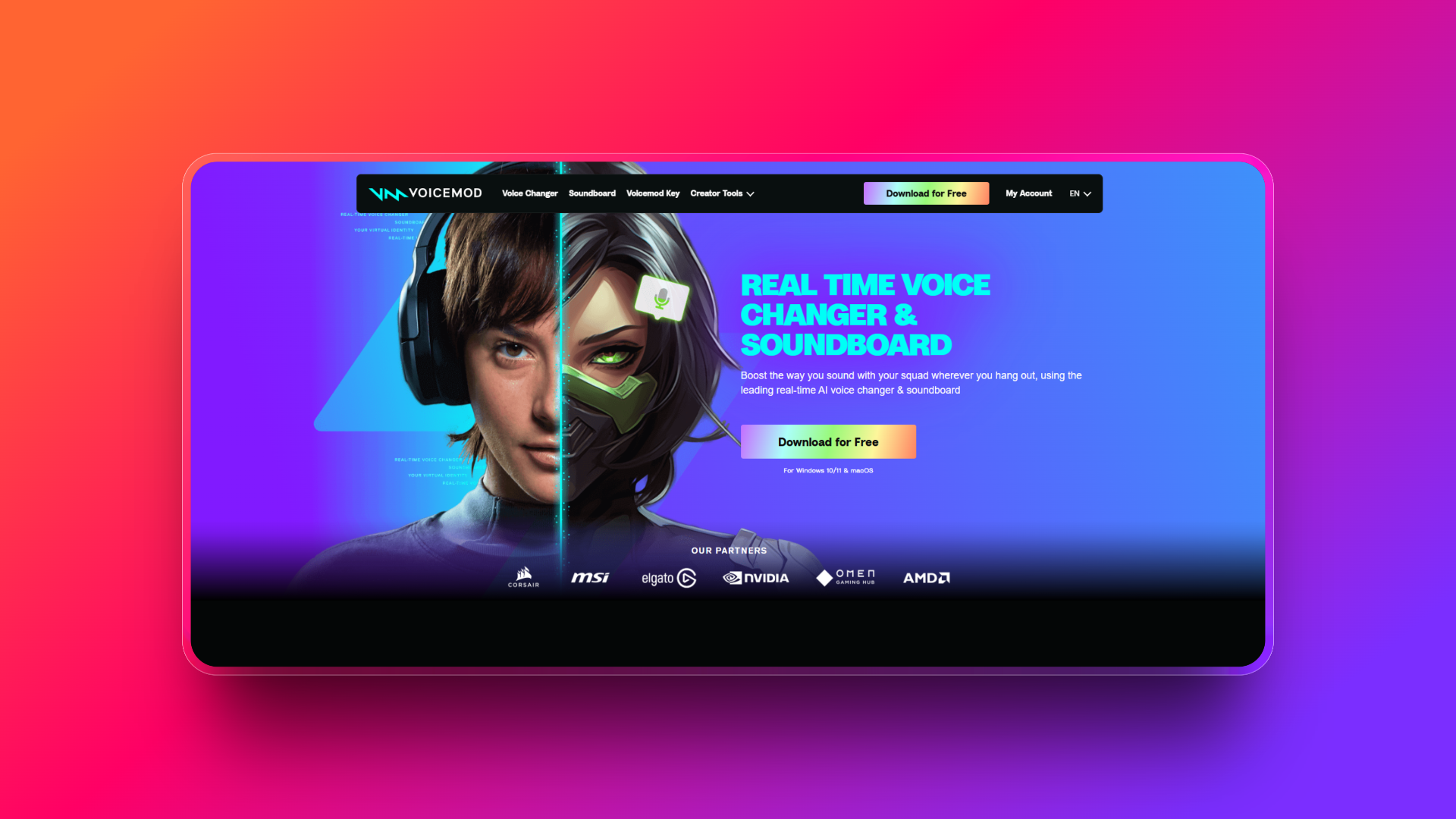 Changeur de voix en temps réel par Voicemod