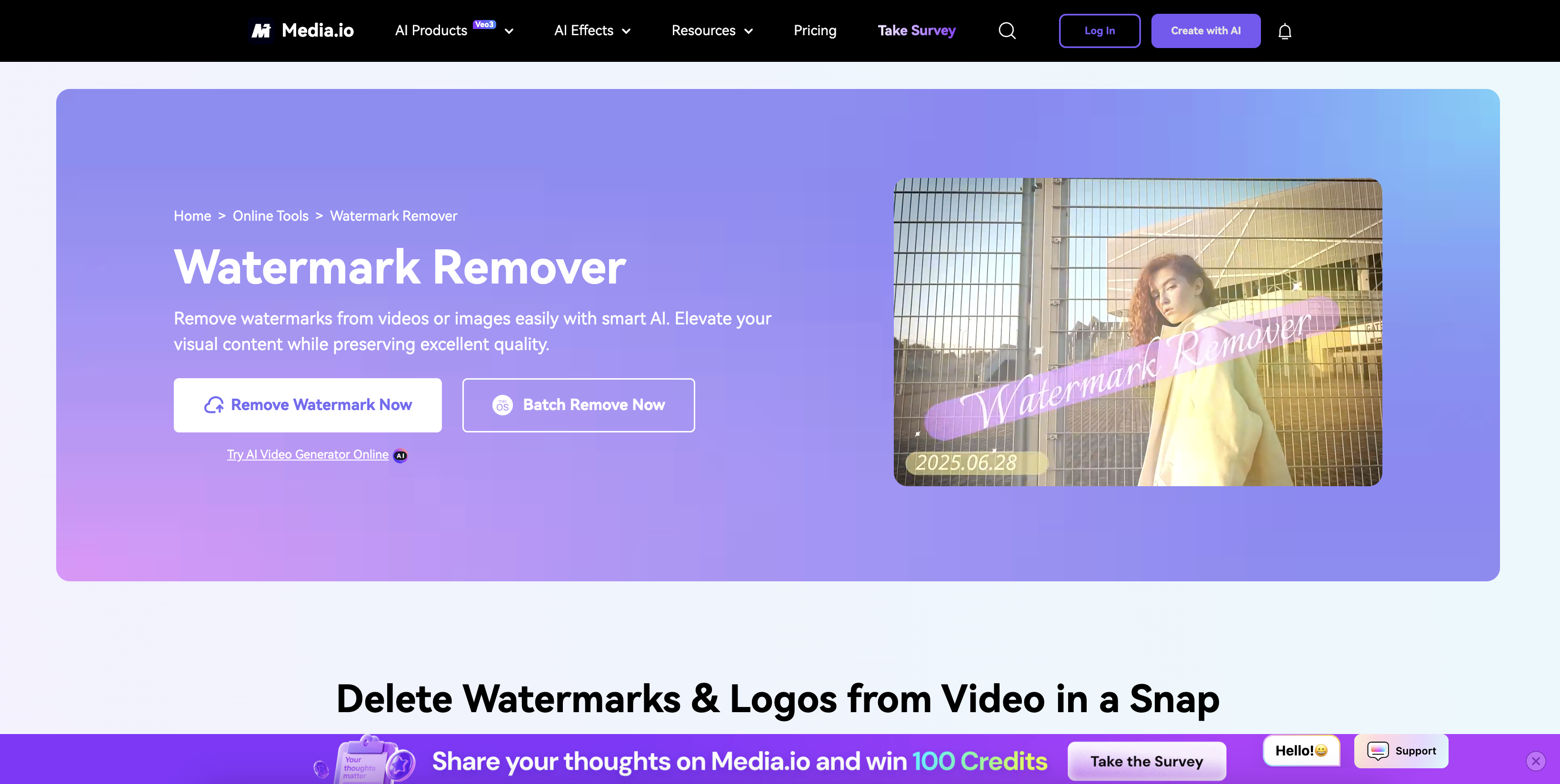 Media.io - TikTokの透かしリムーバー