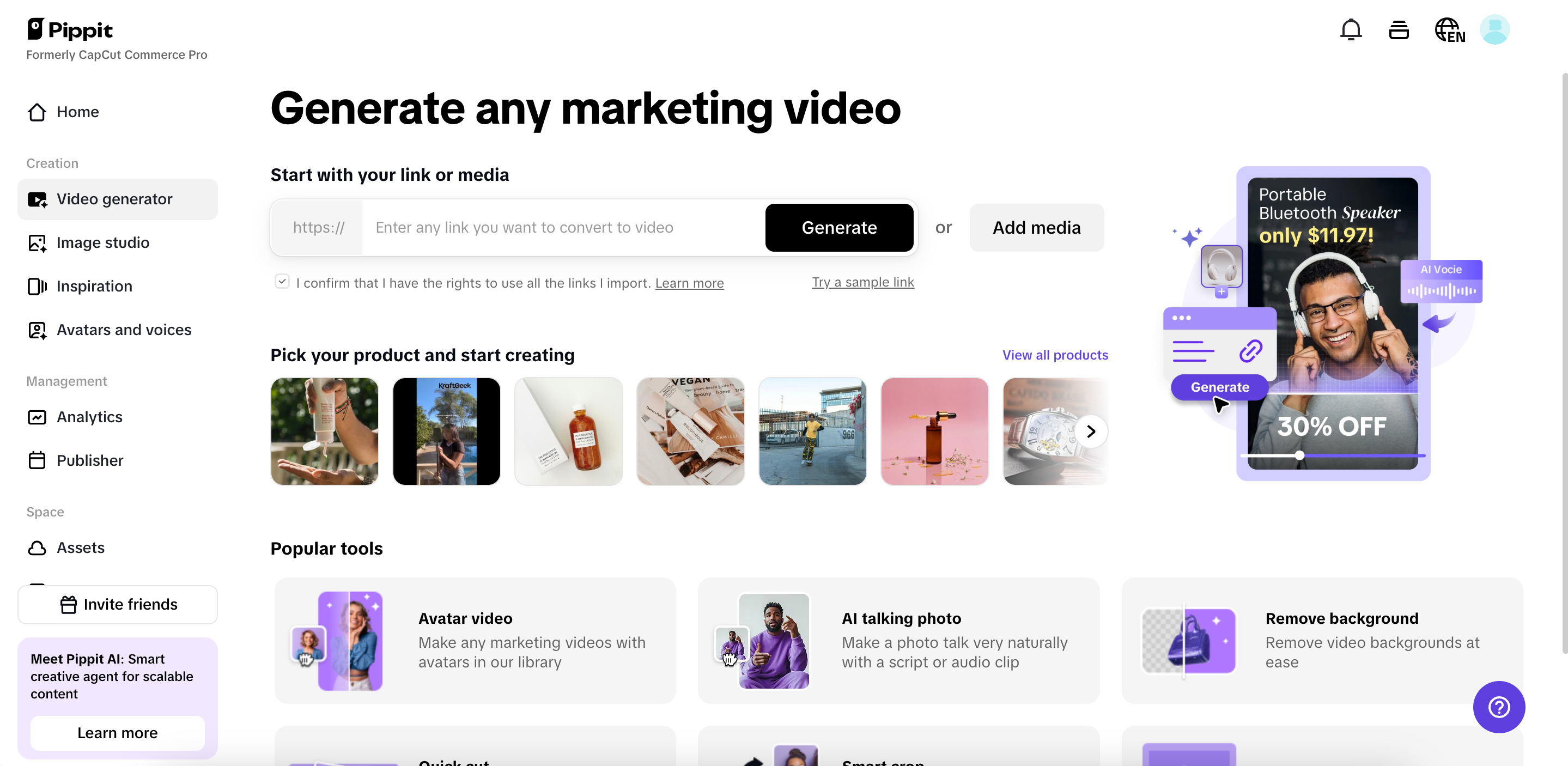 Enter a product link