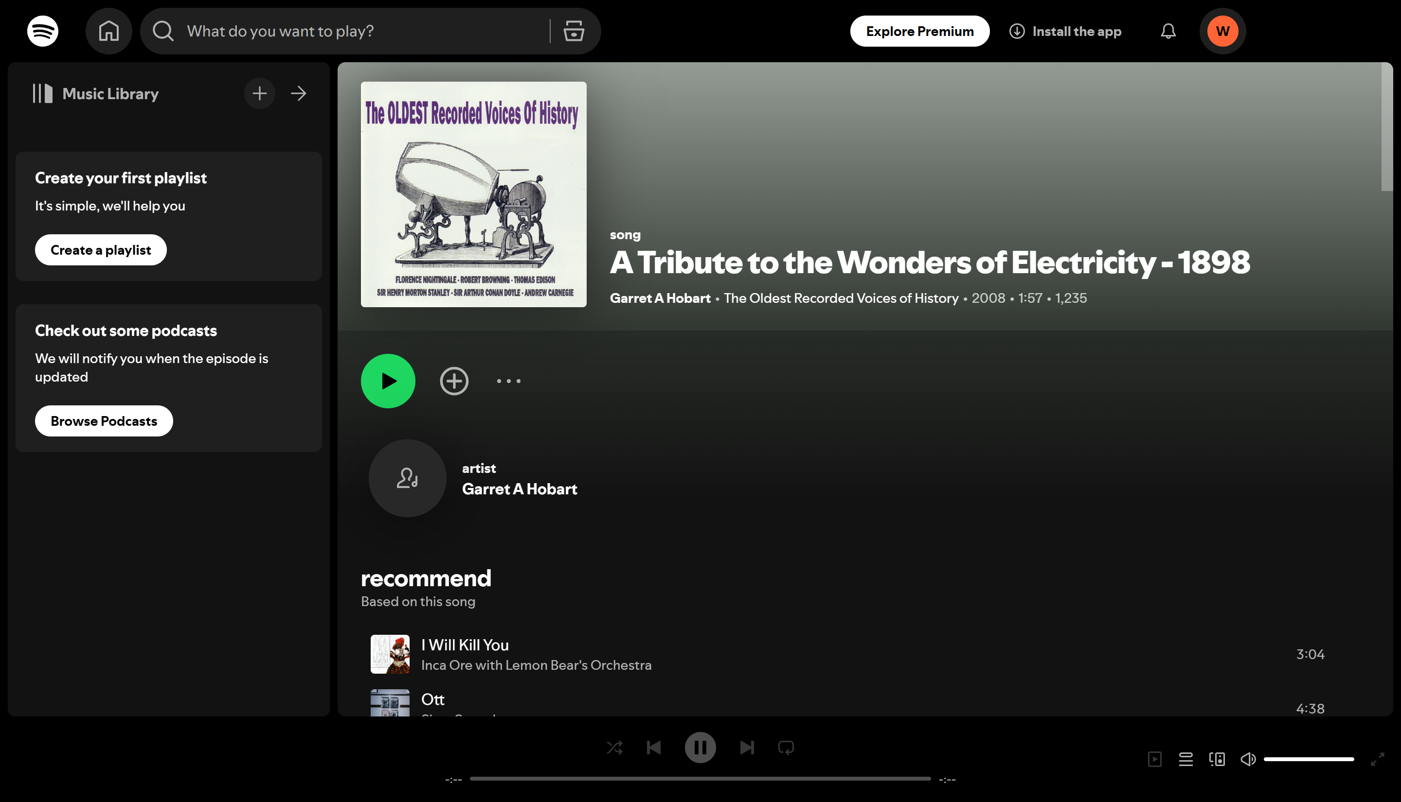 As 7 músicas mais antigas do Spotify: Clássicos imperdíveis: Tribute to Electricity (1898)
