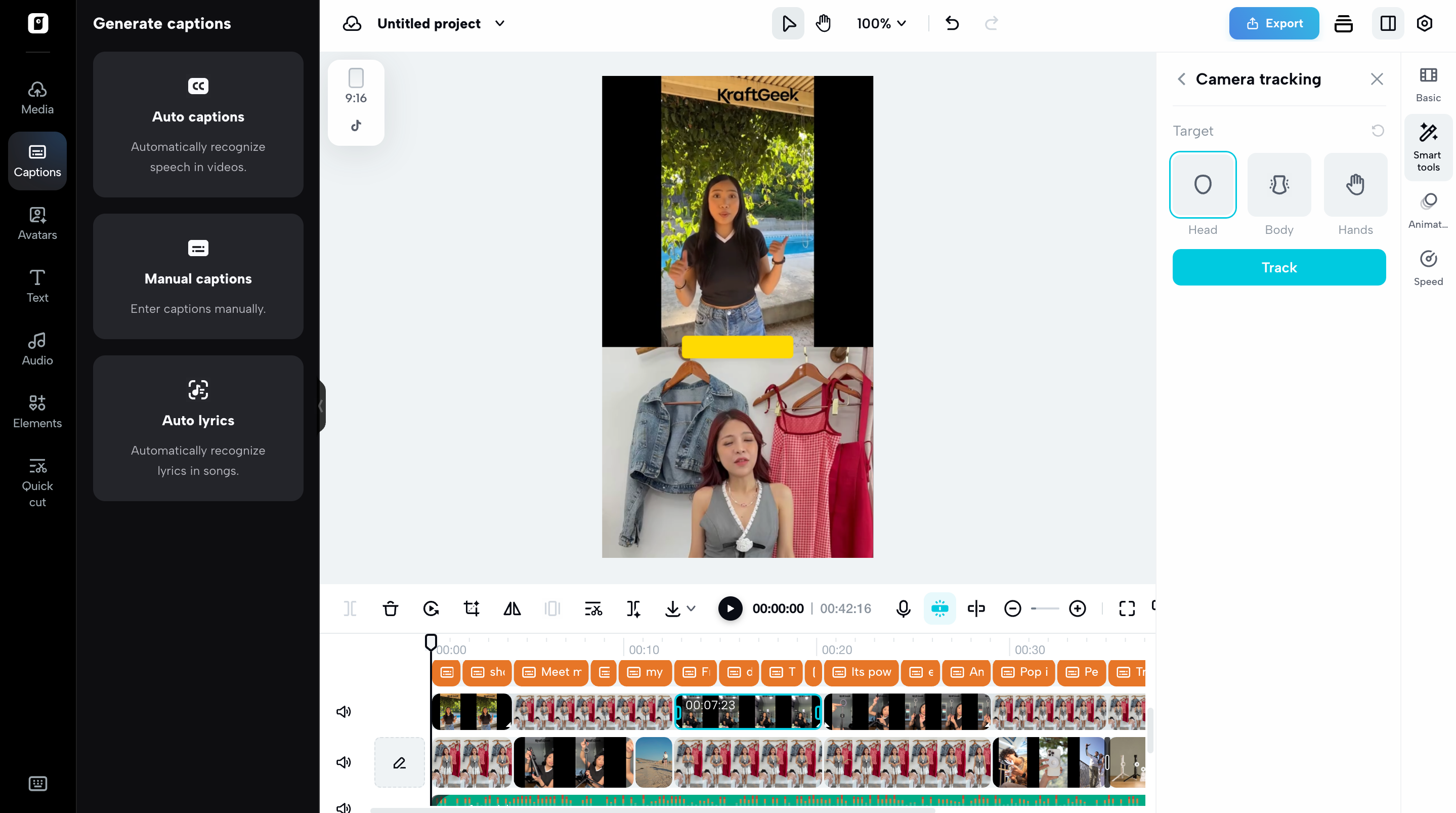 Motion tracking & stabilization