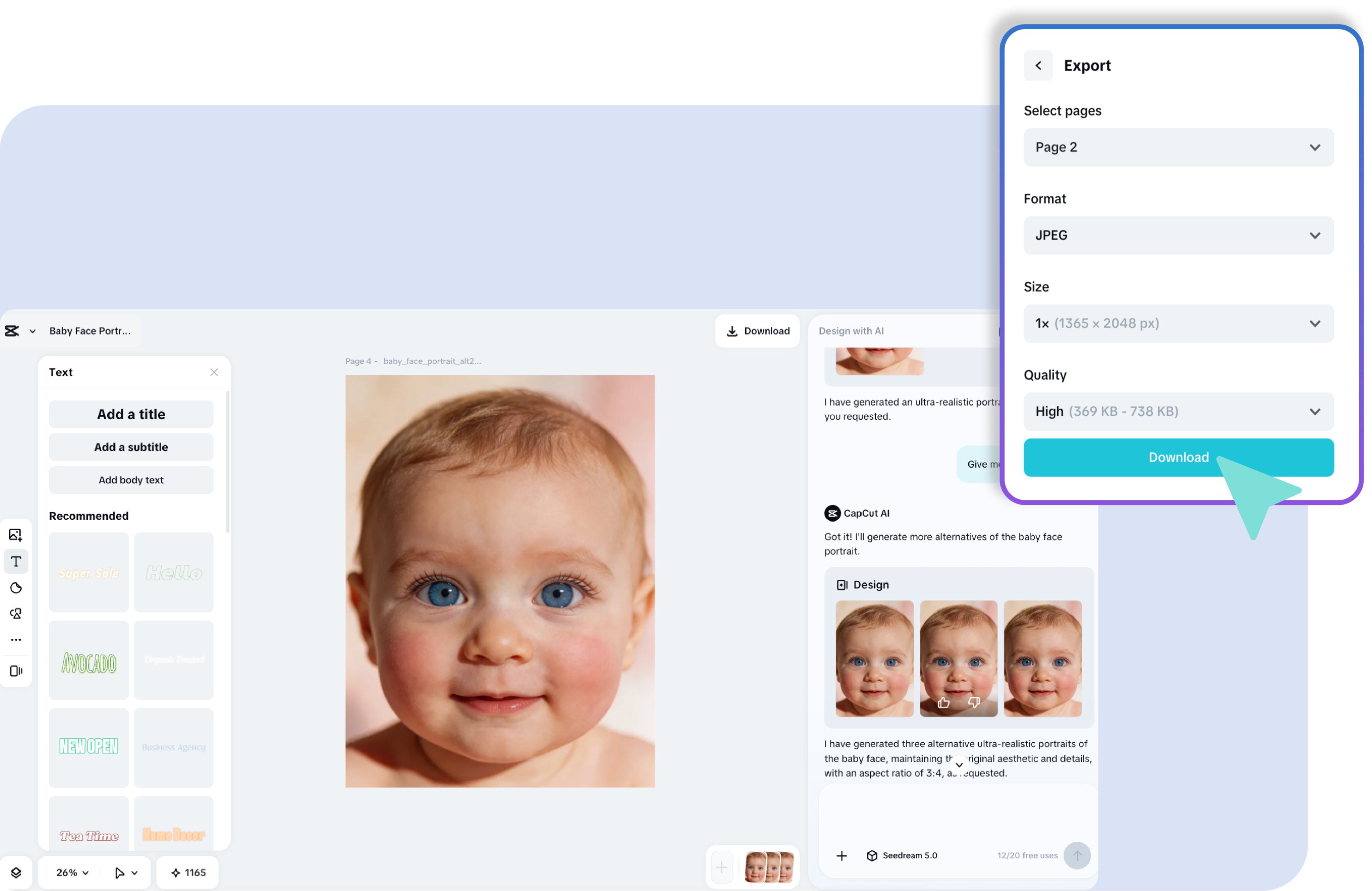 Finomítás a chaten, szerkesztésen és letöltésen keresztül