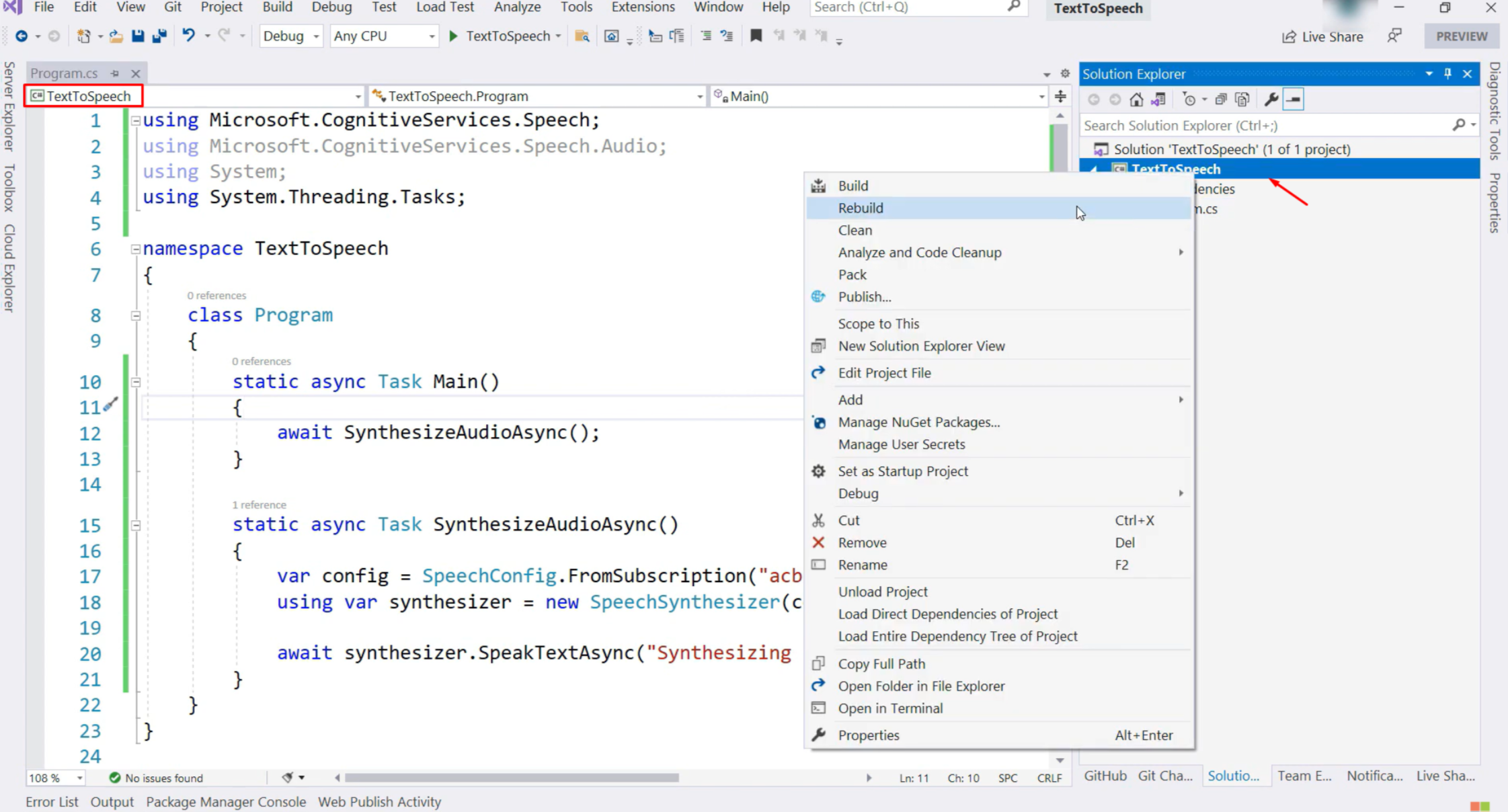 Utilizzare un'API per convertire testo in voce in Microsoft Azure