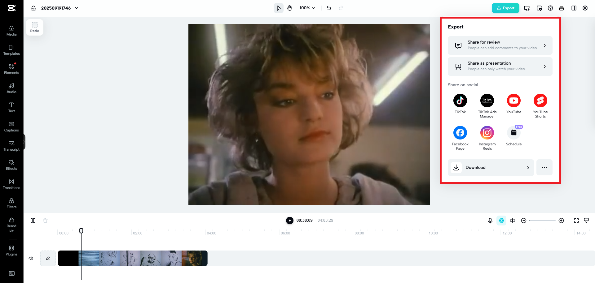 Export your video