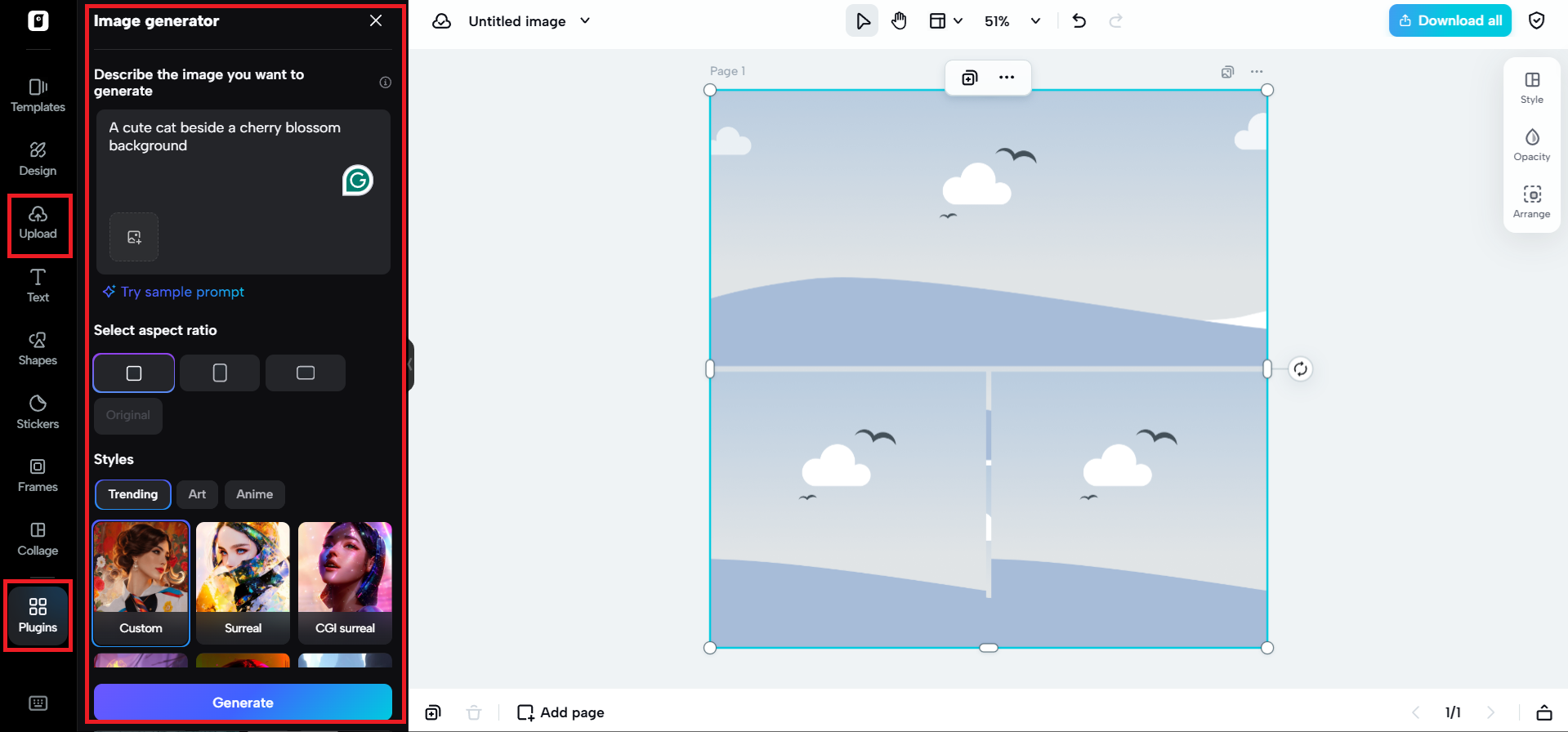Customize your collage template