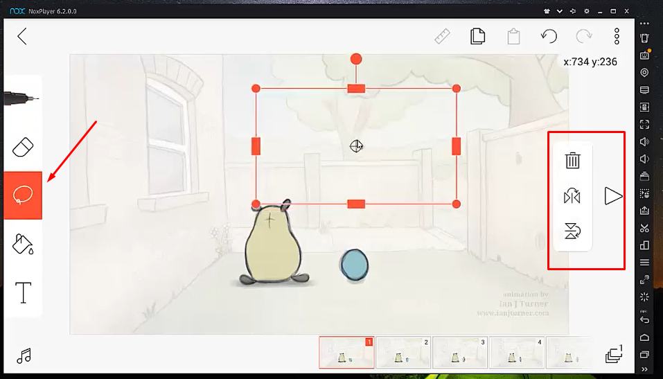 Menggambar dan mengelola bingkai dalam video menggunakan FlipaClip di PC