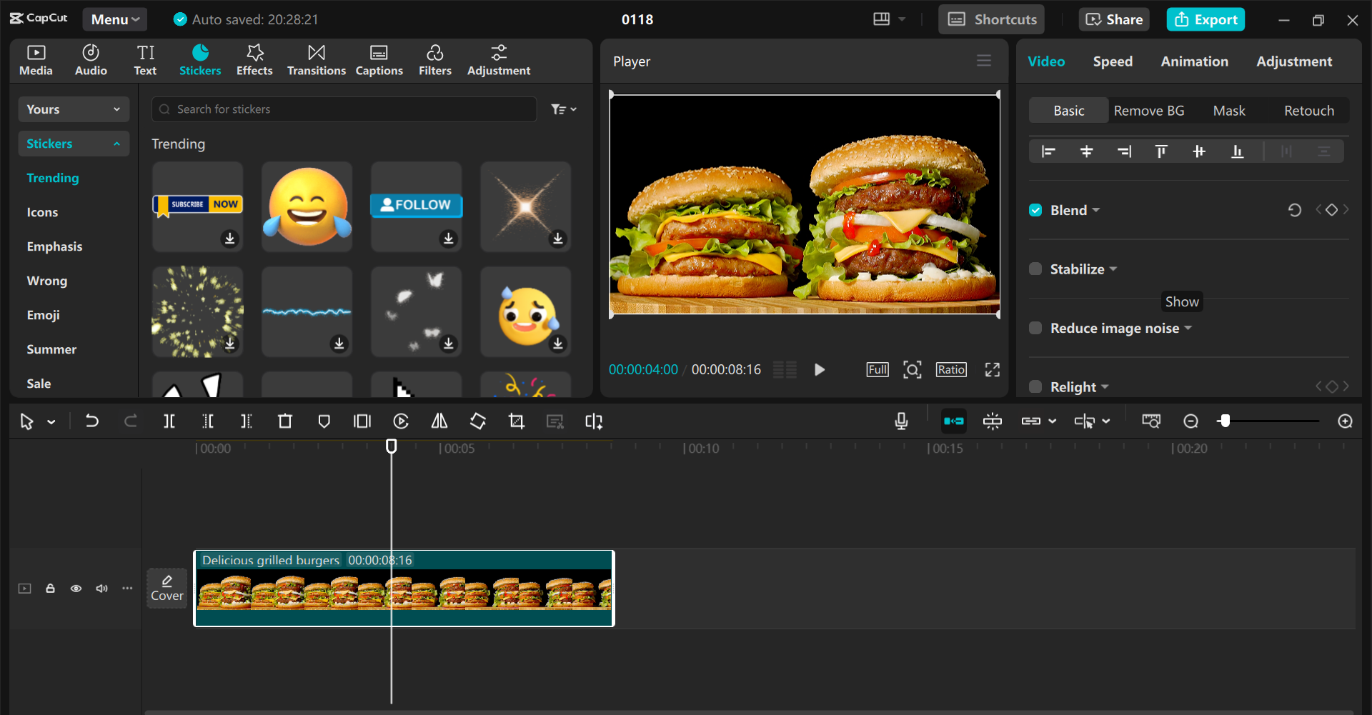 La interfaz del CapCut editor de video de escritorio: la mejor herramienta para crear anuncios de tendencia para YouTube