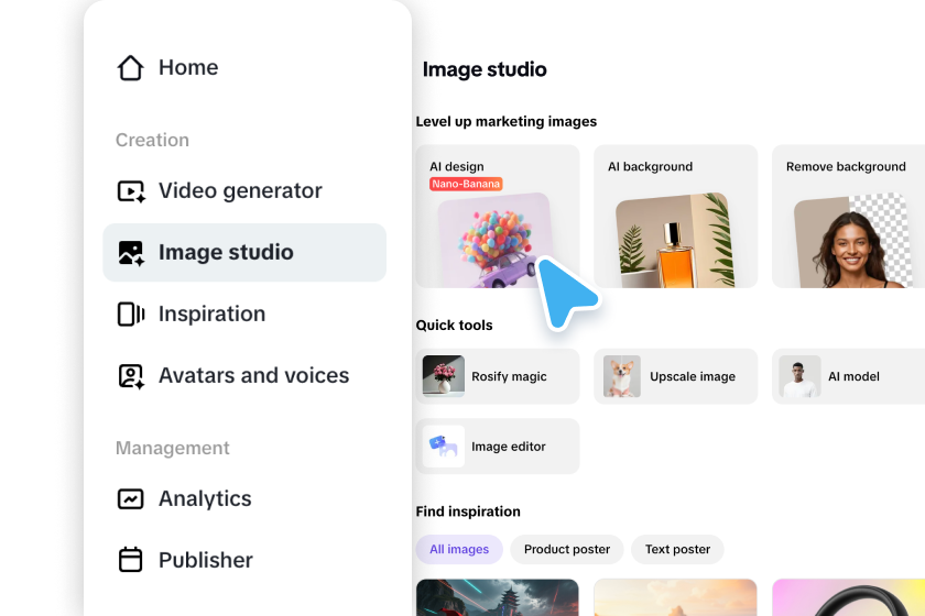 Opening Pippit's AI design
