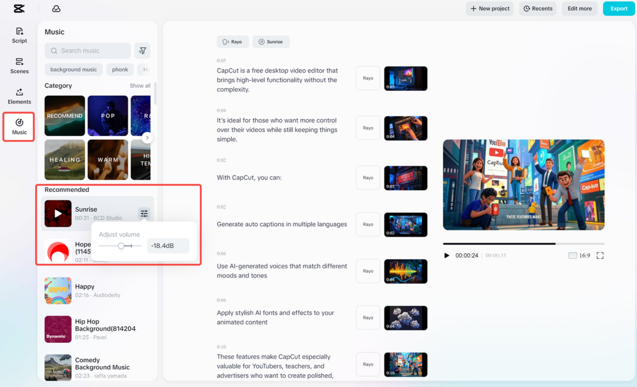 Add music