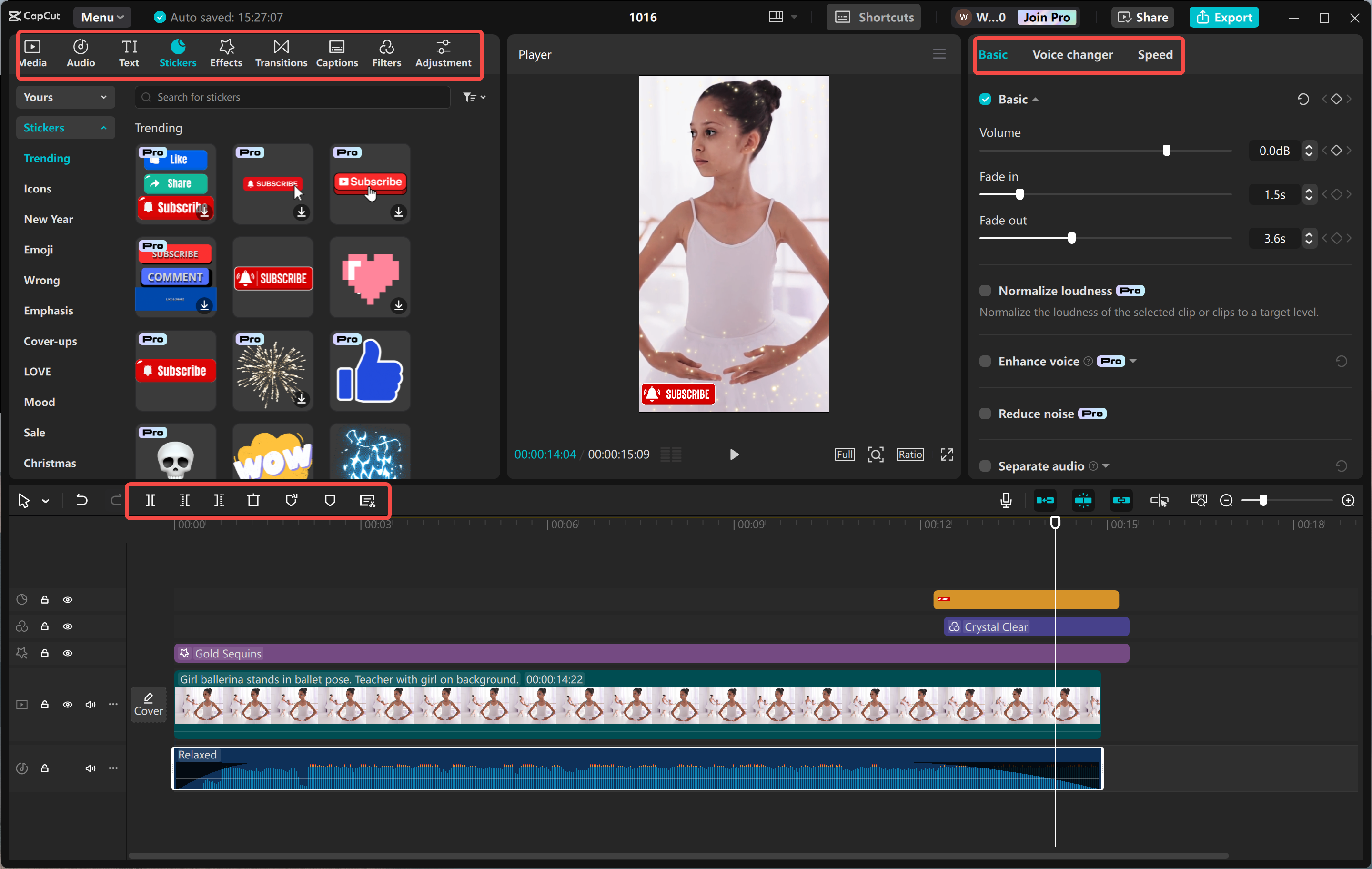 Editarea YouTubeshort cu funcțiile AI ale editorului video CapCut desktop