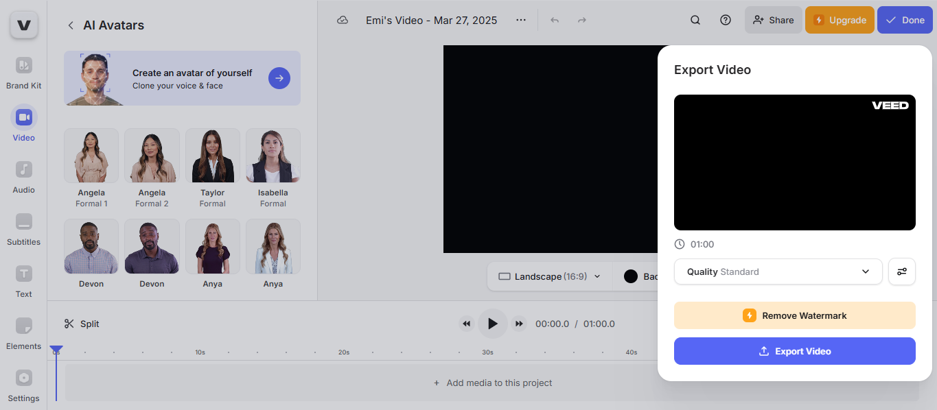 Export your video