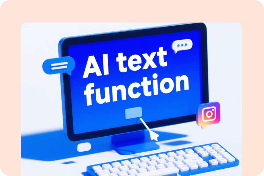 AI-tekstfunctie voor social media