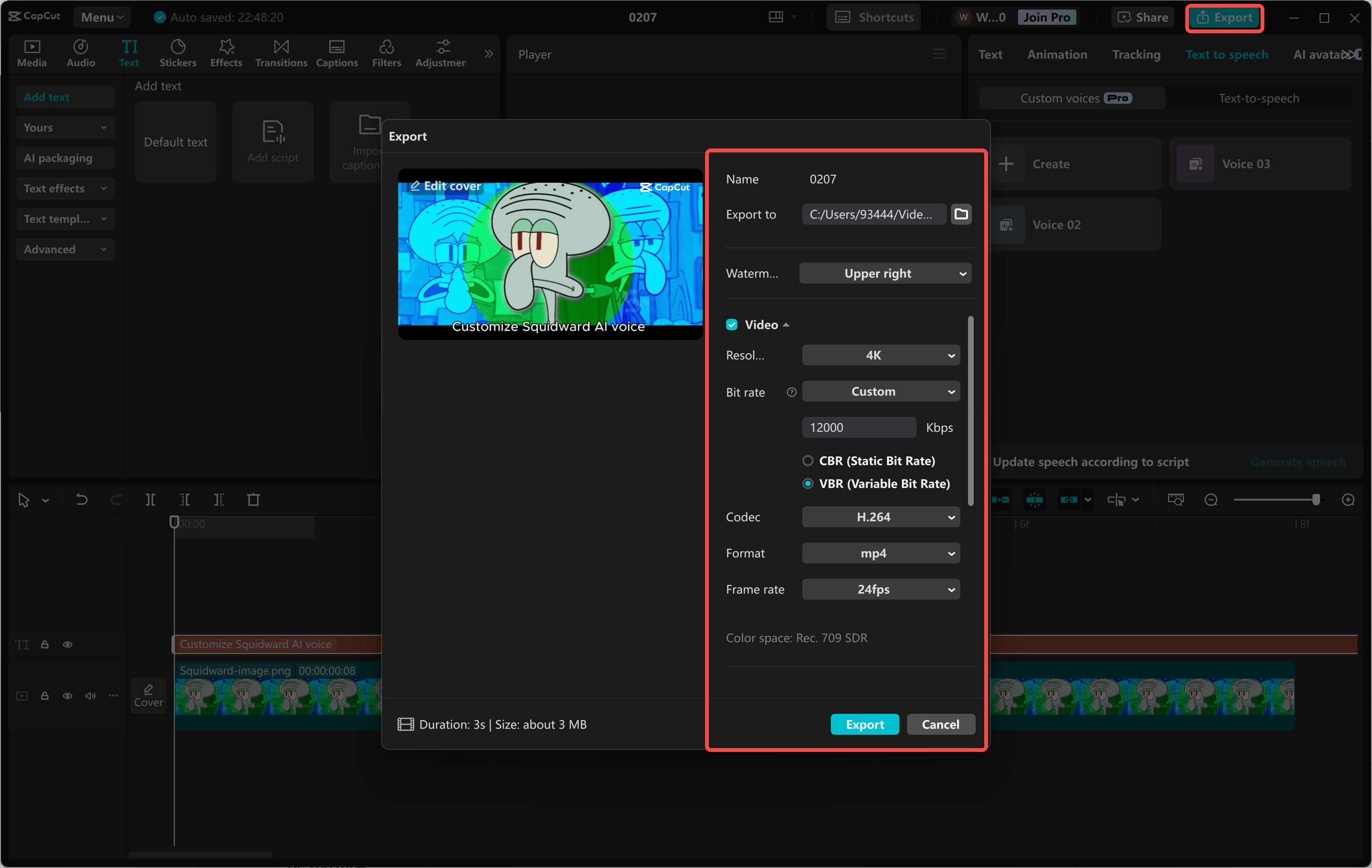 Mengekspor video dari editor video desktop CapCut