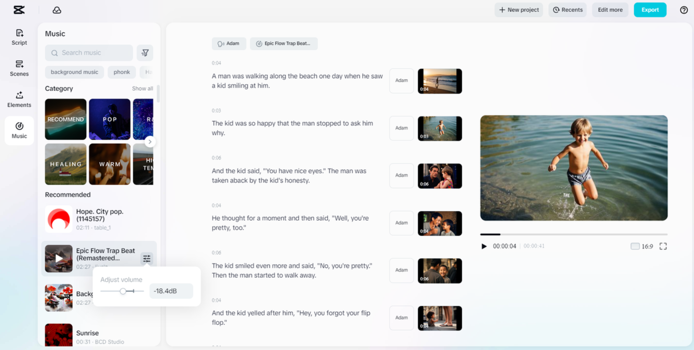 CapCut desktop video editor