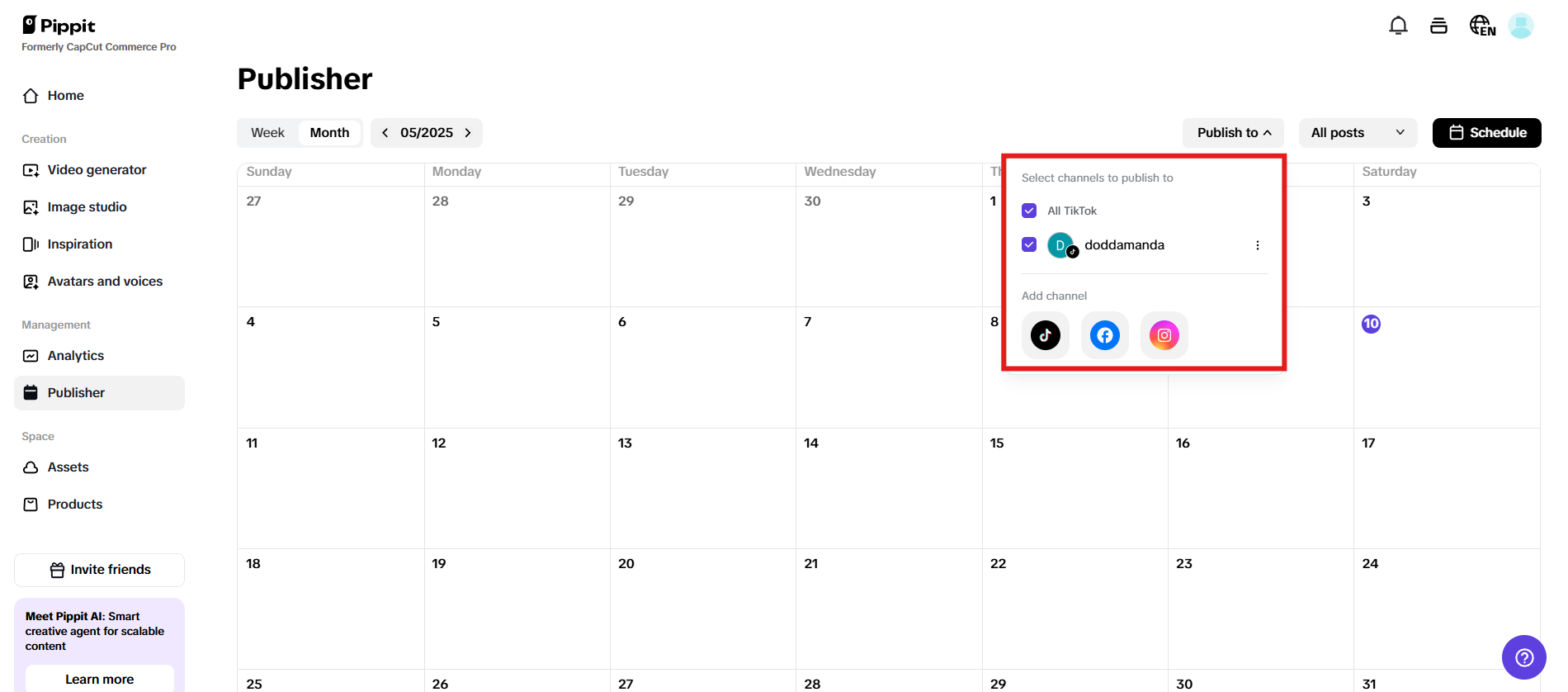 Auto-publish to social platforms