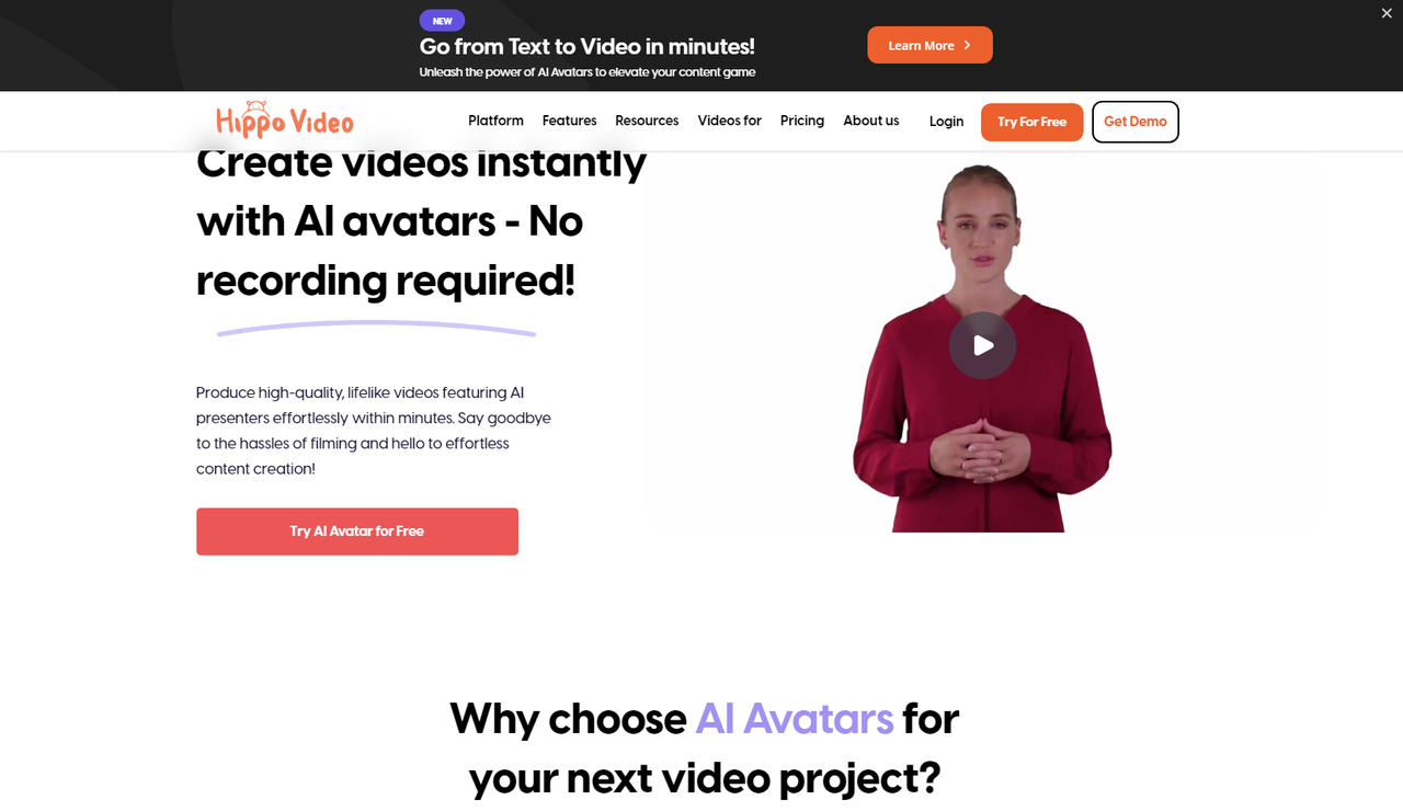Jak vytvořit AI avatar pomocí aplikace Hippo Video