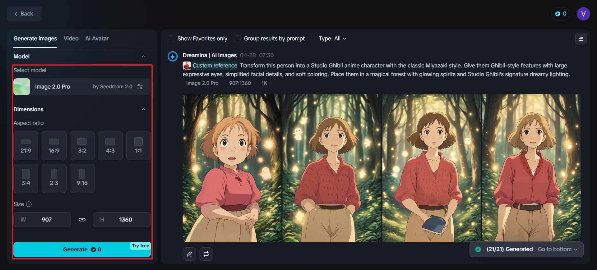 ai ghibli fotoğraf jeneratörü