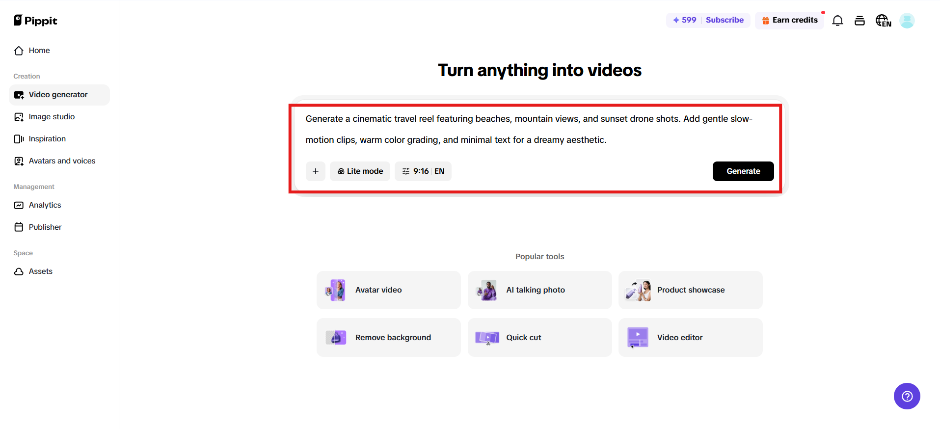 Metinden videoya oluşturucu