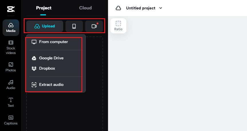 Upload media