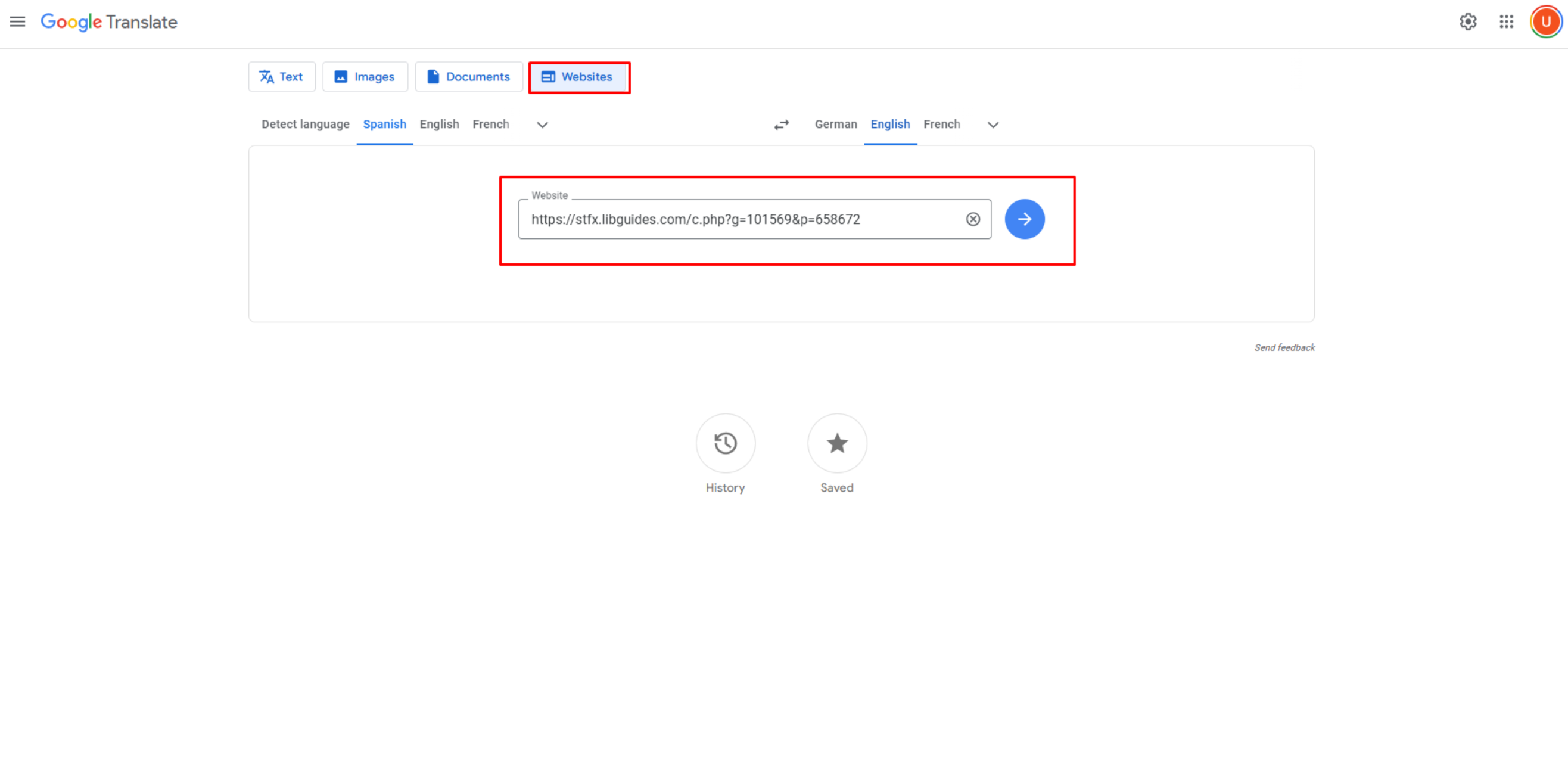 Traduzindo site em espanhol para inglês com o Google Translate