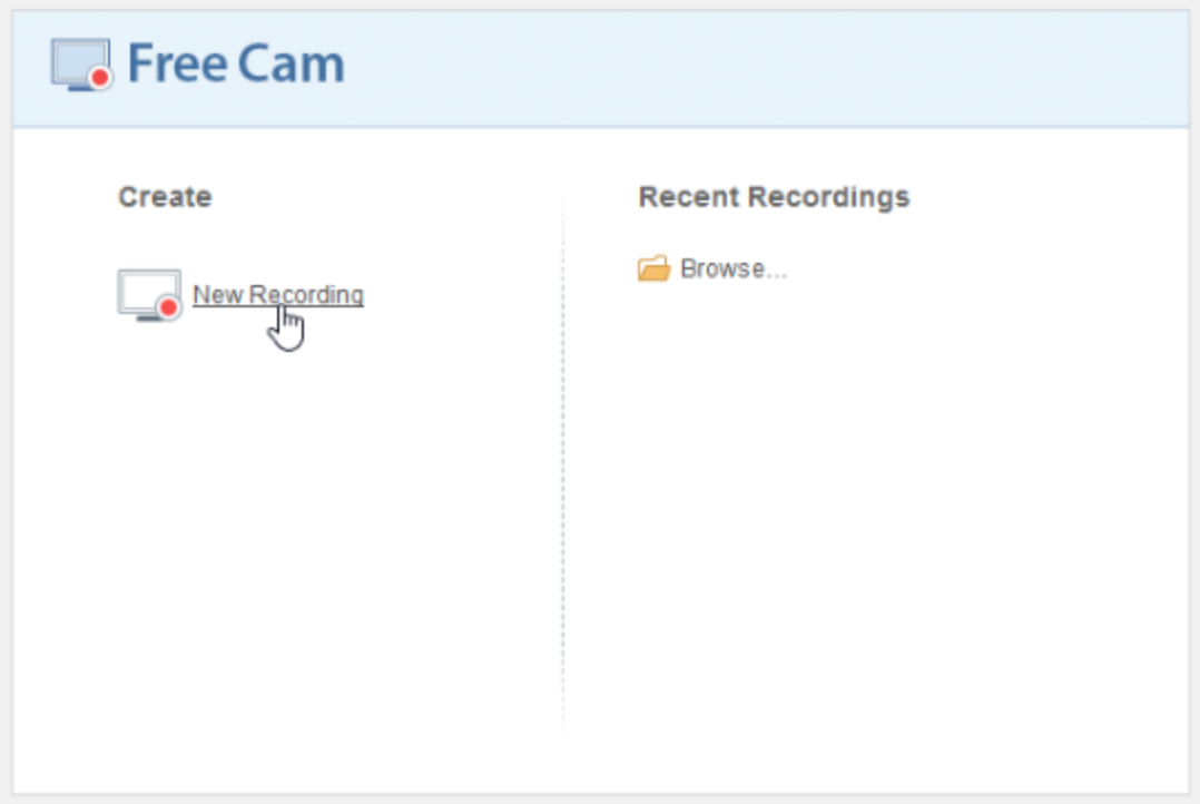 Starten der iSpring Screen Recorder-Anwendung