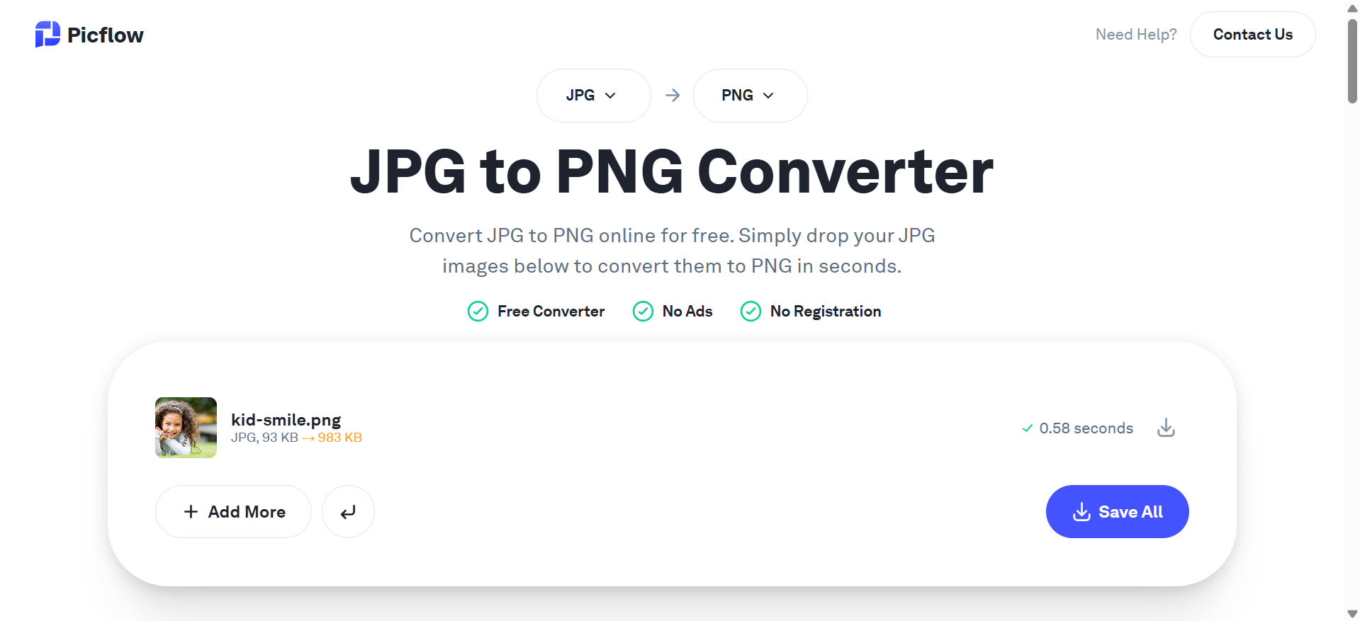 Picflow - le convertisseur JPEG-PNG idéal disponible en ligne