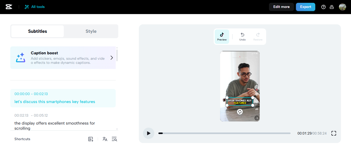 Vista previa de TikTok