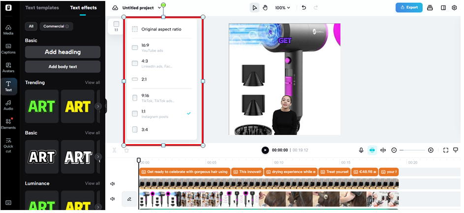 Aspect ratio for Instagram Stories