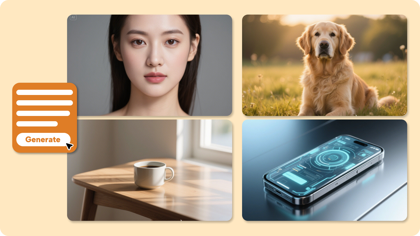 Generator gambar AI realistis