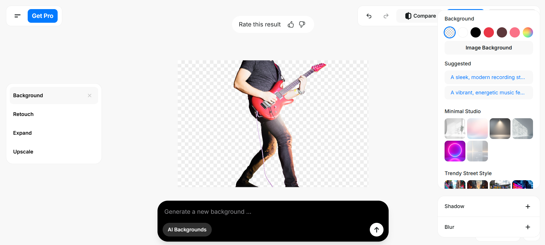 Removedor de fundo do PixelCut