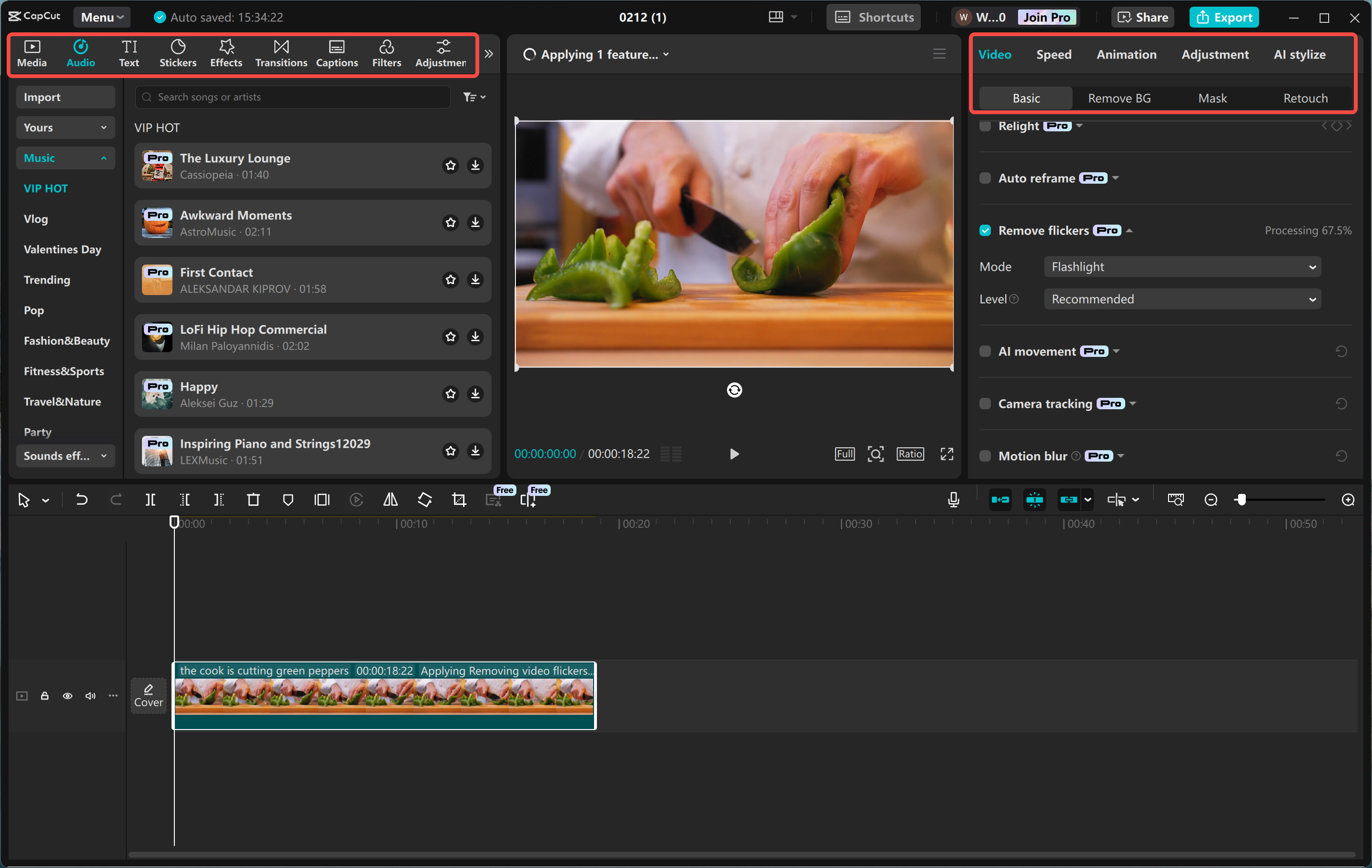 CapCut masaüstü video düzenleyicisinde YouTube için bir videoyu geliştirme