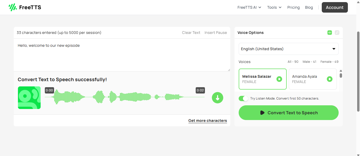 Save your audio