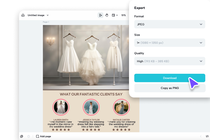 Export your images