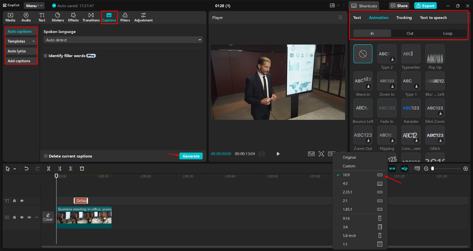Bearbeiten eines Videos für YouTube im CapCut Desktop-Video-Editor