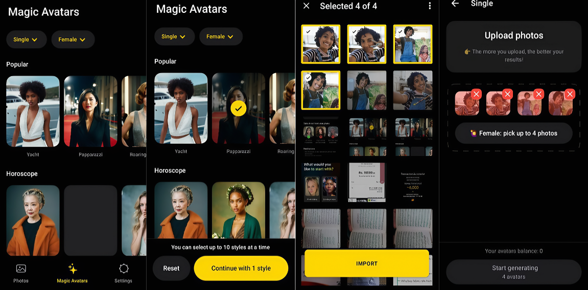 Create an AI avatar using the Lensa app