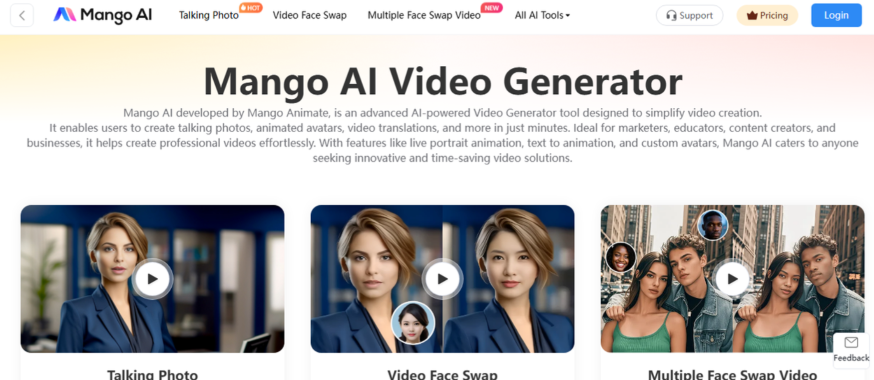 Mango AI interface