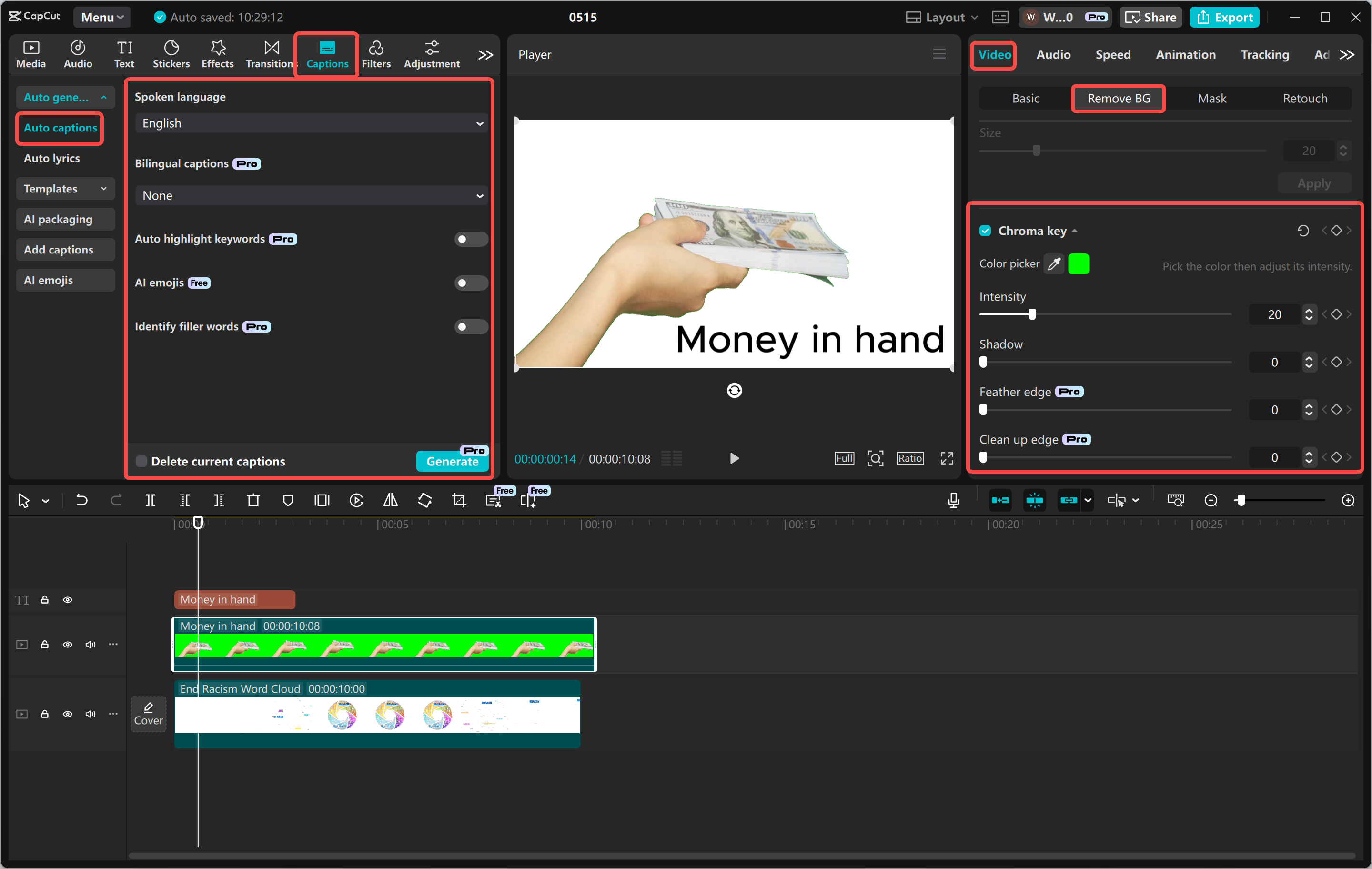 Animarea și ajustarea imaginilor unui videoclip în editorul video CapCut desktop
